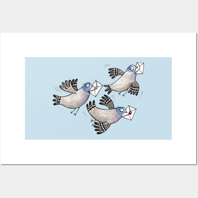 Brieftauben - Racing Pigeon - Taube - Dove Wall Art by JunieMond